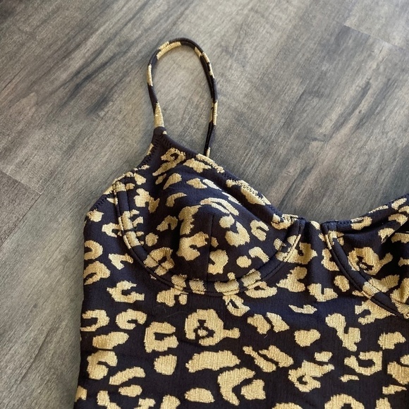 Solid & Striped Anthropologie The Taylor Leopard One Piece Swimsuit Sz XS - Picture 5 of 7